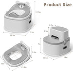 Toddler using Himold potty as a step stool