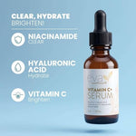 Eva Naturals Vitamin C Serum for Face – Anti Aging Dark Spot Remover with Retinol, Hyaluronic Acid, Niacinamide & Salicylic Acid – Face Serum for Women for Clear, Smooth, Radiant Skin - Image 3