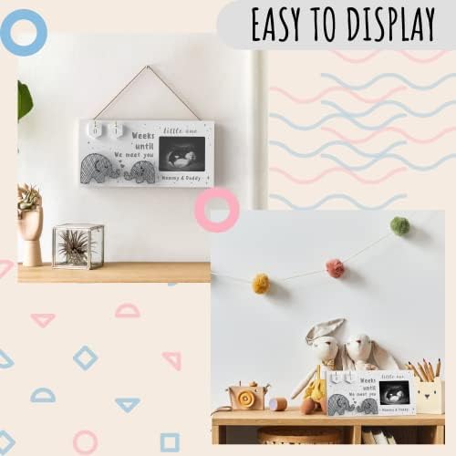 Real glass cover and protective wooden borders of the imported baby ultrasound memory frame.