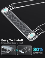 Rear angle view highlighting the open airflow cooling design of the JCZT premium acrylic desk organiser