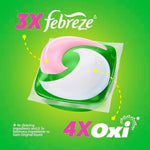 Gain concentrated washing soap pacs with three times Febreze freshness for long lasting aroma