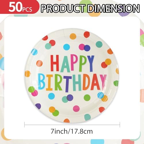 Close up of colorful polka dot pattern on Puevenyi party plates