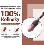 Close up of 100% pure Kolinsky hair bristles on Modelones brush