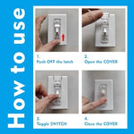 Transparent childproof switch guard side profile