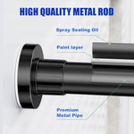 Close up of Ausemku shower rod rustproof material