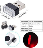 Four pack of red vehicle interior decorative lights showing the lightweight portable structure.