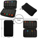 WesData Portable Tech Organizer lying flat next to laptop accessories showing its slim profile.