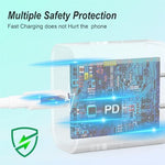 YYDBS fast charging adapter set showing US plug prongs and durable cable connectors side view