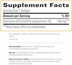 Integrative Therapeutics Coenzyme Q10 supplement supplement facts label showing ingredients