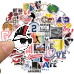 Set of 50 unique baseball sports stickers for kids and teens