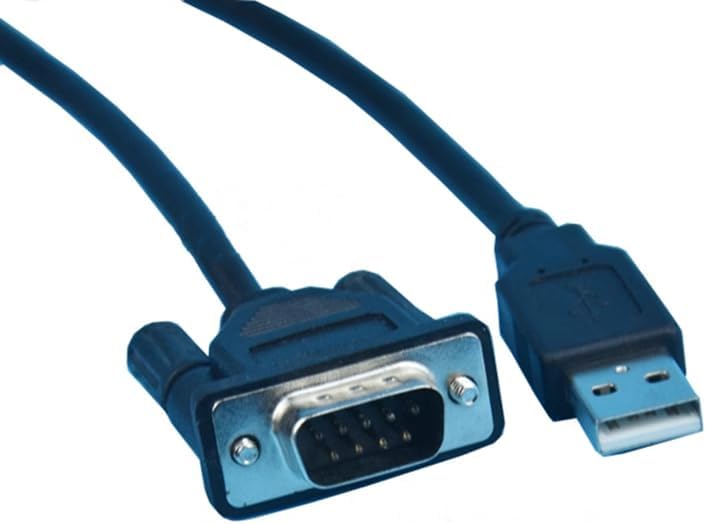 Close up of DB9 connector on LangSheng VLT2800 programming cable