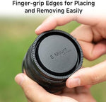 Replacement camera body cover with ergonomic finger grip edges for easy removal