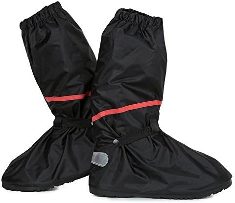 Holiberty waterproof zipper shoe covers front view for outdoor use
