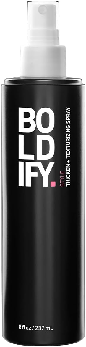 Boldify hair thickening spray front view bottle