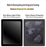 Close up of Yinoveen screen protector showing matte anti fingerprint finish