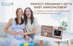 Rear view of the Garybank ultrasound picture frame highlighting the sturdy adjustable kickstand and wall mounting hardware