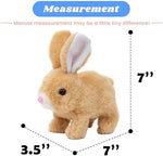 Hopearl interactive brown bunny toy showing ear detail