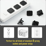 Bates Choice 3-prong socket protector installed on wall plate
