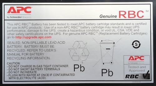 Replacement battery cartridge 154 for APC Back-UPS models BE600M1 and BN650M1