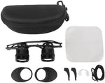 Detailing the independent focus adjustment wheels located on the eyepieces of the sport binoculars.