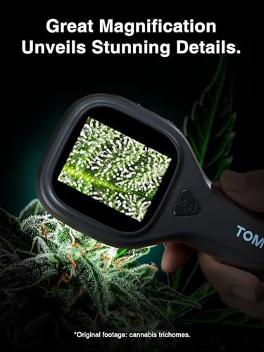TOMLOV P10 Evo pocket digital magnifier showing the compact black design ideal for jewelry and gemstone inspection