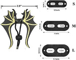 Side profile of Adoggygo lizard harness with black and gold wings