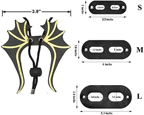 Side profile of Adoggygo lizard harness with black and gold wings