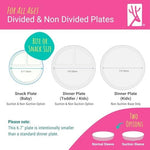 Close up of silicone suction base attached to porcelain plate