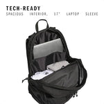 Adidas unisex professional work bag side view featuring deep water bottle pockets.