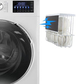Dimensions and capacity overview of the white Picowe laundry room organizer basket.