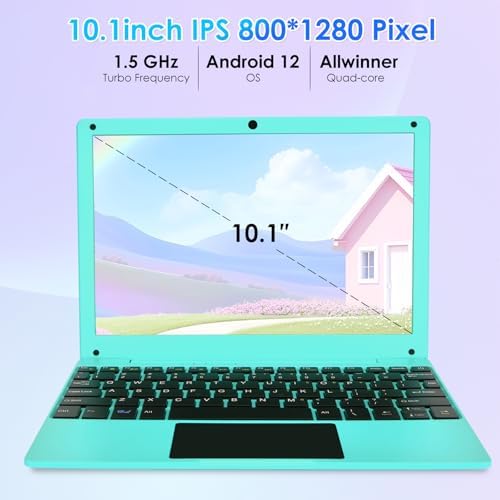 Portable Android 12 notebook computer highlighting the compact entry level student design.