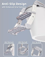 Wanchouse multi-functional potty trainer being used as an independent bathroom step stool for kids.