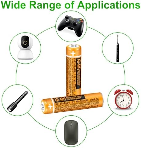 Triangle Power low self discharge nickel metal hydride triple A battery set.