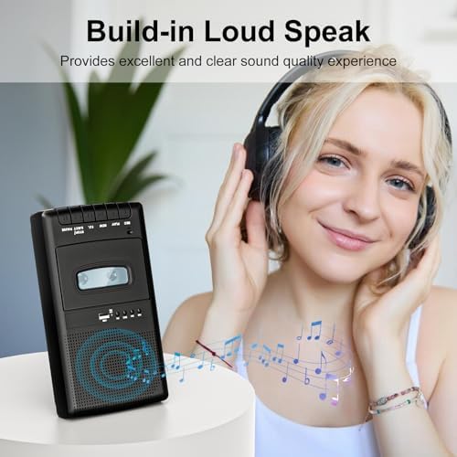 Mersoco cassette to MP3 audio converter with the included lapel microphone accessory.