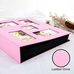 Ywlake newborn girl pink memory book horizontal and vertical slots