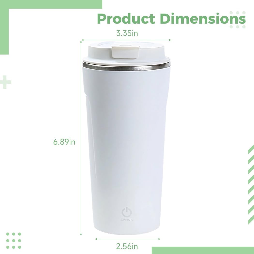 Yeeplant portable self-stirring travel mug packaged with charging cable