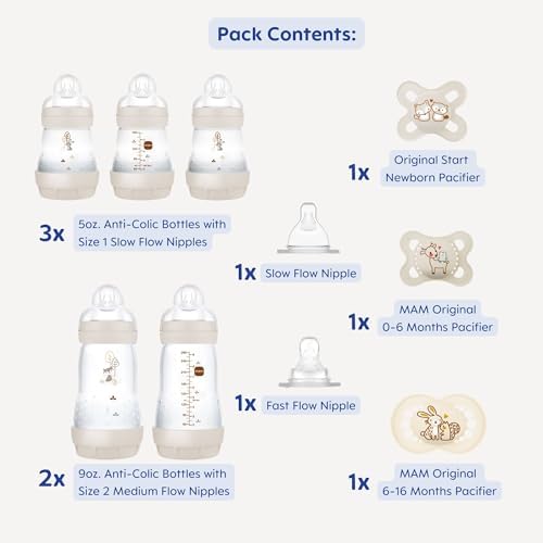 MAM Easy Start Anti-Colic bottles side by side