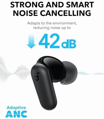 Soundcore P30i charging case with integrated phone stand feature.
