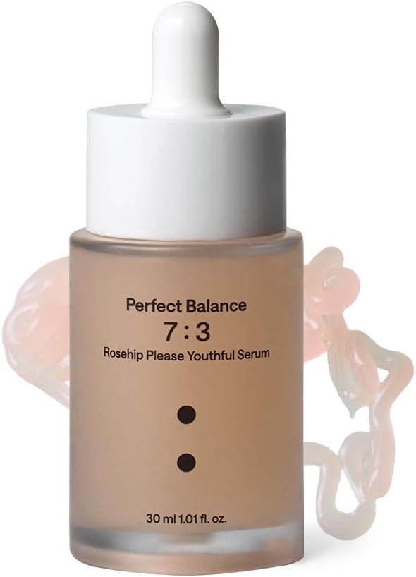 B:LAB Rosehip Please Youthful Serum front view dropper bottle