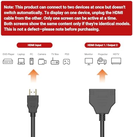 Aargo Tech dual female HDMI adapter ports for screen mirroring