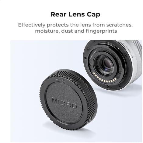 Close up view of the bayonet mechanism on the K&F Concept M43 mount rear lens cap accessory.