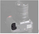Shenligod DSLR camera battery door piece alongside measurements for precise fit validation.