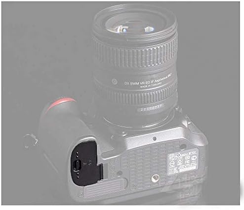 Shenligod DSLR camera battery door piece alongside measurements for precise fit validation.