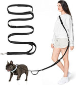 Tivray adjustable crossbody dog leash worn by owner
