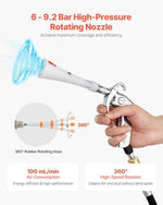 Ergonomic aluminum alloy pneumatic air blow gun with storage hook