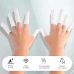Natural rubber latex finger cots pack for crafting and salon use