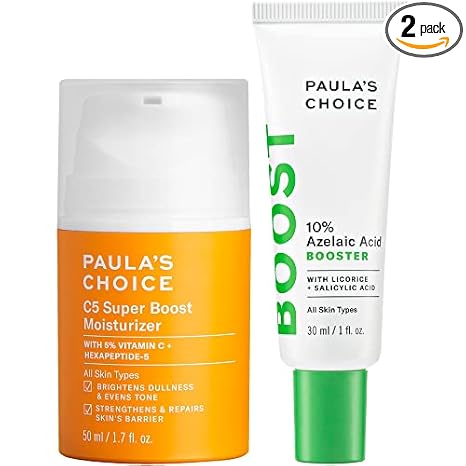 Paulas Choice azelaic acid and vitamin c moisturizer set front view authentic USA import skincare