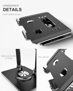 Heavy duty non-slip desktop mechanical stand for universal smartphones