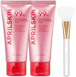 APRILSKIN TXA Niacinamide 99 Overnight Wrapping Mask Duo front view with application brush
