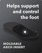 Spenco orthotic inserts showing the heat moldable plastic arch support layer